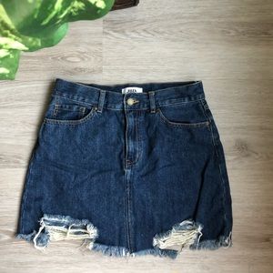 Frayed Jean skirt